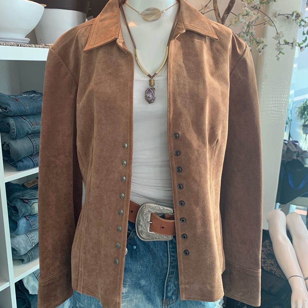 Authentic Brown Leather/ Suede Jacket - image 1